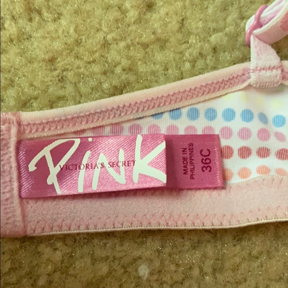 SOLD VS Pink Polka Dot Multi-way Bra 36C - Picture 6 of 6